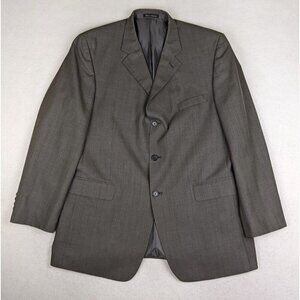 Mazzoni Men's Blazer Size 44L Brown Woven Sports Coat